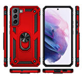 Gpack Samsung Galaxy S22 Kılıf Vega Sert Silikon Tank Standlı Yüzüklü Mıknatıslı