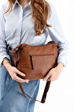 Suni Deri Omuz Çantası Taba (Model: 571-13-10K) 