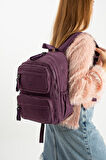 Yumuşak Dokulu Ultra Hafif, Esnek ve Su Geçirmez Polyamid Kumaş Sırt Çantası Mor Model: (571-13-14A)