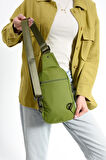 Üç Bölmeli Unisex Göğüs (Bodybag) Çantası Açık Yeşil (Model: 571-9N) 