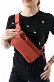 Çok Cepli Bel Çantası Unisex Kiremit (Model: 571-13-9R)
