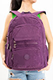 Ultra Hafif Çok Cepli Krinkıl Sırt Çantası Mor (Model: 571-3B)