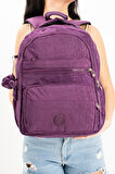 Ultra Hafif Çok Cepli Orta Boy Sırt Çantası Mor (Model: 571-3E)