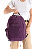 Ultra Hafif Orta Boy Sırt Çantası Çok Cepli Mor (Model: 571-3P)