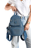 Ultra Hafif Çok Cepli Küçük Boy Sırt Çantası Unisex Mavi (Model: 571-4G)