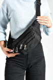 Çok Cepli Bel Çantası Unisex Siyah (Model: 571-7F) 