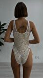 Dantel Süslemeli Bağcıklı Monokini