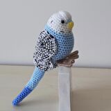 Amigurumi Kuş  Muhabbet Kuşu mavi