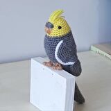 Amigurumi Kuş Muhabbet Kuşu Gri