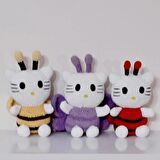 Amigurumi Örgü Oyuncak Hello Kity Kostümlü