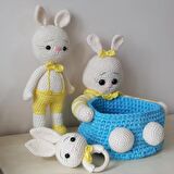 Amigurumi Bebek Sepet ve Uyku Oyuncağı Seti