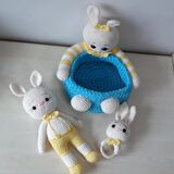 Amigurumi Bebek Sepet ve Uyku Oyuncağı Seti