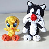 Amigurumi Örgü Oyuncak Sylvester ve Twety