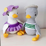Amigurumi Örgü Oyuncak Ördek Çift