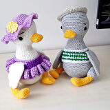 Amigurumi Örgü Oyuncak Ördek Çift