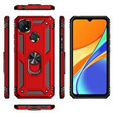 Smcase Oppo A15s Kılıf Vega Yüzüklü Tank Silikon 