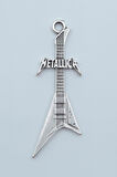 Metallica Elektro Gitar Gümüş Kaplama Kolye Ucu