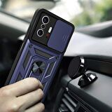Gpack Xiaomi Mi 11T 5G Kılıf Sert Silikon Tank Aramid Sürgülü Vega Yüzüklü