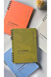 The Notebook Serisi Spiralli 80 Yaprak Noktalı A5 Defter (OLIVE GREEN KAPAK)