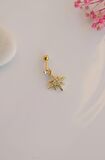 Gold Kutup Yıldızı Sallantılı Piercing Helix Kıkırdak