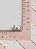 Pembe Zirkon Kalp Sallantılı Küpe