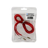 AUX KABLO 3.5 MM JACK GİRİŞ AC218 KIRMIZI
