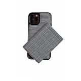 Smcase iPhone 12 Pro Kılıf Kumaş Spor 2-1 Kartlıklı Cüzdan