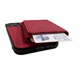 Smcase iPhone 12 Pro Kılıf Kumaş Spor 2-1 Kartlıklı Cüzdan