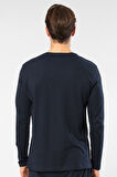 Cacharel Erkek Modal Pamuk V Yaka T-shirt 2243/Lacivert