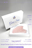 Pembe Kuvars Gua Sha Kalp Şekli Masaj Taşı