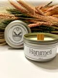Dekoratif Metal Kutuda El Yapımı Aromaterapi Hanımeli Kokulu %100 Soya Mumu