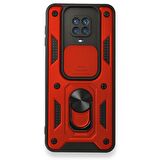 Smcase Xiaomi Redmi Note 9s Kılıf Kamera Korumalı Yüzüklü Tank Pars Silikon
