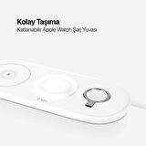 Ttec Masaüstü 3in1 15W Apple Watch Kulaklık Şarj Ve 20W Başlık Set İphone 12 13 14 15 16 Pro Max Şarj