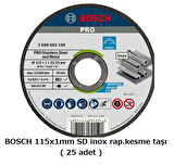 bosch 115x1mm SD inox rap.kesme taşı ( 25 adet )