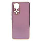 Gpack Huawei Honor 50 Kılıf Bark Parlak Silikon Renkli Kenarları Rose