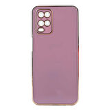 Gpack Oppo A54 4G Kılıf Bark Parlak Silikon Renkli Kenarları Rose