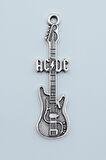 AC/DC Elektro Gitar Gümüş Kaplama Kolye Ucu