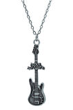 Amon Amarth Elektro Gitar  Zincir Kolye - Gümüş Kaplama - Erkek Kadın Kolye - Kod:1088