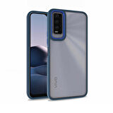 Gpack Vivo Y11S  Kılıf Flora Sert Silikon Arkası Cam Şeffaf