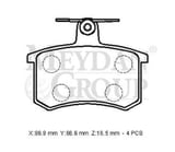 AUDI A6 95/97 ARKA FREN BALATASI 1,8/1,9/2,0/2,5 (KABLOSUZ)(DİSK) (86,8X66,6X16,5) (BRAMAX)