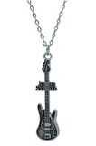 Avenged Sevenfold Elektro Gitar  Zincir Kolye - Gümüş Kaplama - Erkek Kadın Kolye - Kod:1089