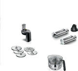 Bosch MUMS6ZS00 Serie 6 Mutfak Makinesi Uyumlu 6 Lı Tamamlama Seti Rende-Kıyma-Makarna-Blender- Narenciye Makarna Diks