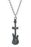 Slipknot Elektro Gitar  Zincir Kolye - Gümüş Kaplama - Erkek Kadın Kolye - Kod:1090