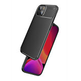 Smcase iPhone 13 Kılıf Negro Karbon Silikon