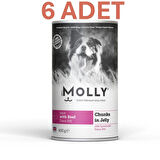 Molly Jöle İçinde Parça Dana Etli Yetişkin Köpek Konservesi 6*400gr (6 ADET)