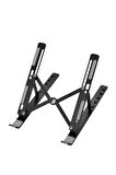 7 Kademeli Ayarlı Katlanabilir Laptop Tablet Standı Siyah