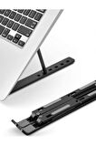 7 Kademeli Ayarlı Katlanabilir Laptop Tablet Standı Siyah