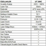 UT-306C Kızılötesi Lazer Termometre ;UB