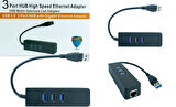 IRU-D19 USB 3.0 HUB with Gigabit Plastic (USB3.0x1+USB2.0x2) ;Class