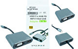 IRT-D10 TYPE-C TO HDMI + VGA + USB + TYPE-C;Class
